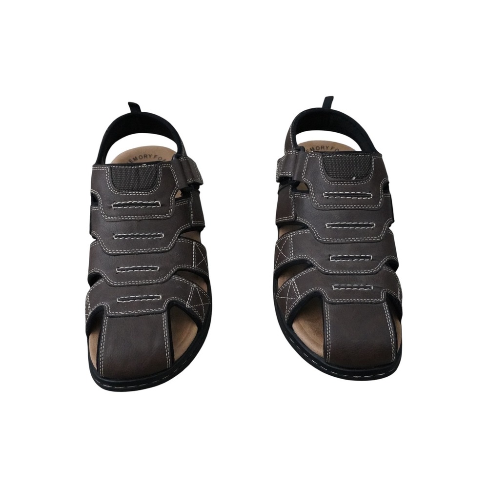 Dockers Memory Foam Mens Brown Fushion Footbed Sandals Fisherman Straps Size 11M